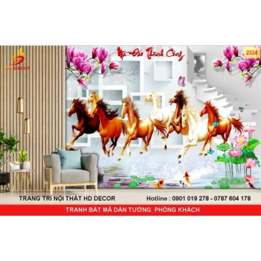 TRANH BÁT MÃ DÁN TƯỜNG  PHÒNG KHÁCH 