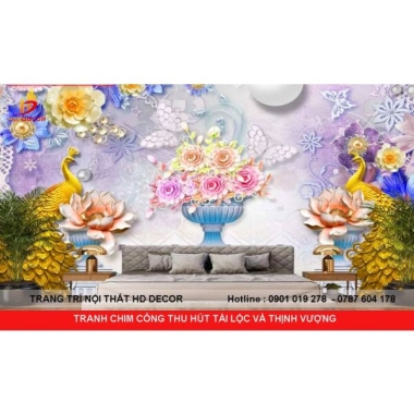 TRANH CHIM CÔNG THU HÚT TÀI LỘC VÀ THỊNH VƯỢNG 