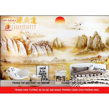 TRANH DÁN TƯỜNG 3D-5D-8D PHONG CẢNH GIẢ NGỌC CHO PHÒNG NGỦ
