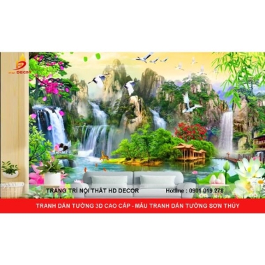 TRANH DÁN TƯỜNG 3D CAO CẤP - TRANH DÁN TƯỜNG SƠN THỦY  TRANH DÁN TƯỜNG 3D CAO CẤP - TRANH DÁN TƯỜNG SƠN THỦY