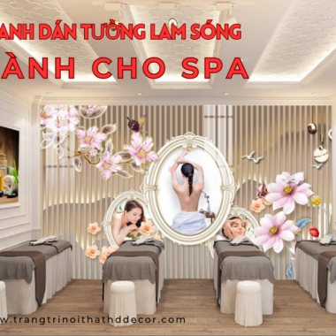 TRANH DÁN TƯỜNG 3D GIẢ LAM SÓNG CHO SPA 