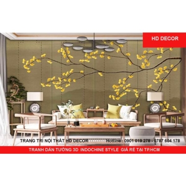 TRANH DÁN TƯỜNG 3D  INDOCHINE STYLE  GIÁ RẺ TẠI TP.HCM 