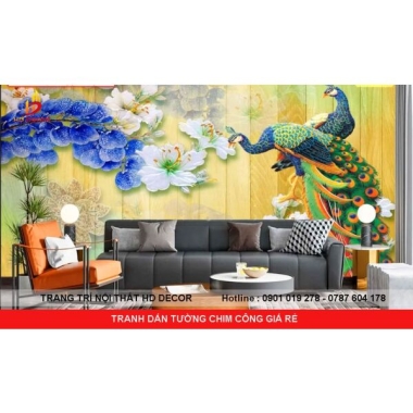 TRANH DÁN TƯỜNG CHIM CÔNG GIÁ RẺ 