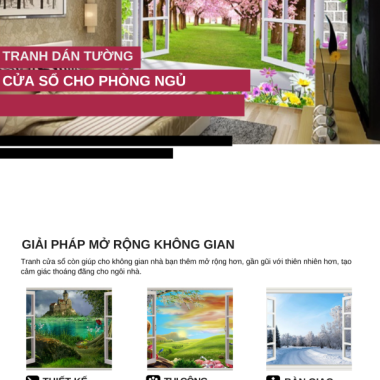 TRANH DÁN TƯỜNG CỬA SỔ CHO PHÒNG NGỦ - GIẢI PHÁP KHÔNG GIAN MỞ RỘNG VÀ THẨM MỸ