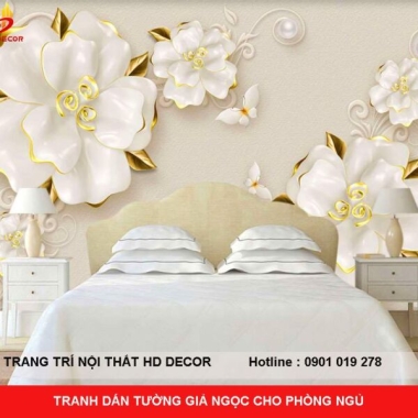 TRANH DÁN TƯỜNG GIẢ NGỌC PHÒNG NGỦ - VẺ ĐẸP SANG TRỌNG CHO KHÔNG GIAN RIÊNG TƯ 