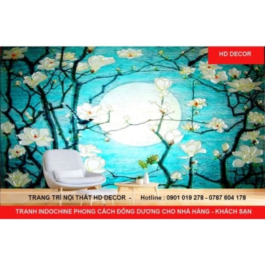 TRANH DÁN TƯỜNG INDOCHINE CHO NHÀ HÀNG - KHÁCH SẠN 