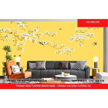 TRANH DÁN TƯỜNG INDOCHINE - TRANH VẢI DÁN TƯỜNG 3D