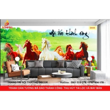 TRANH DÁN TƯỜNG MÃ ĐÁO THÀNH CÔNG THU HÚT TÀI LỘC VÀ MAY MẮN