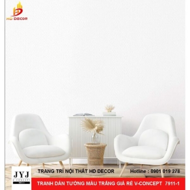 TRANH DÁN TƯỜNG MÀU TRẮNG GIÁ RẺ V-CONCEPT 7911-1 