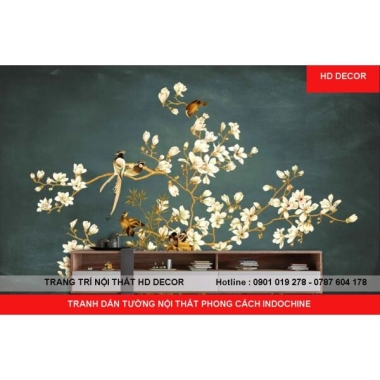 TRANH DÁN TƯỜNG NỘI THẤT PHONG CÁCH INDOCHINE 