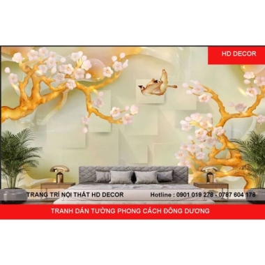 TRANH DÁN TƯỜNG  PHONG CÁCH ĐÔNG DƯƠNG 