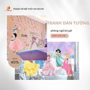 TRANH DÁN TƯỜNG PHÒNG NGỦ CHO BÉ GÁI - TẠO KHÔNG GIAN SỐNG ĐỘNG VÀ SẮC MÀU   TRANH DÁN TƯỜNG PHÒNG NGỦ CHO BÉ GÁI - TẠO KHÔNG GIAN SỐNG ĐỘNG VÀ SẮC MÀU