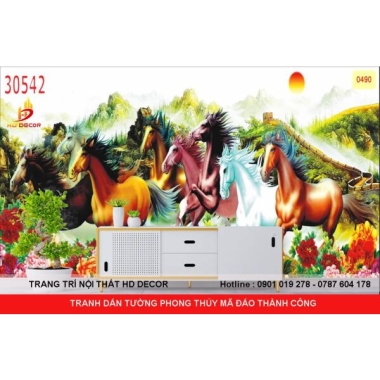 TRANH DÁN TƯỜNG PHONG THỦY MÃ ĐÁO THÀNH CÔNG 