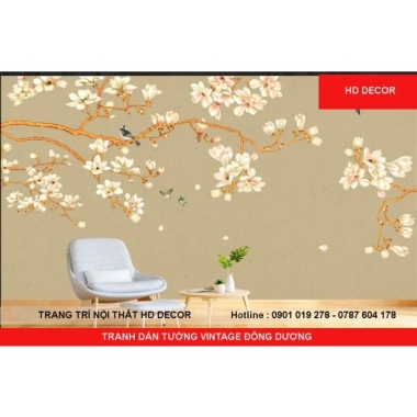TRANH DÁN TƯỜNG VINTAGE ĐÔNG DƯƠNG 