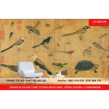 TRANH IN VÀ GIẤY DÁN TƯỜNG INDOCHINE - ĐÔNG DƯƠNG + CHINOISERIE
