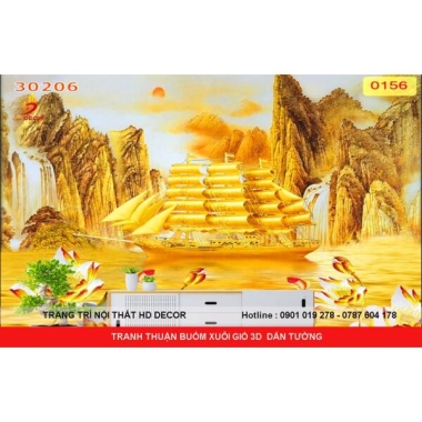 TRANH THUẬN BUỒM XUÔI GIÓ DÁN TƯỜNG 