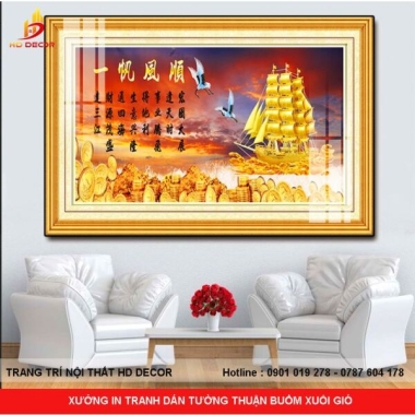 XƯỞNG IN TRANH DÁN TƯỜNG THUẬN BUỒM XUÔI GIÓ 